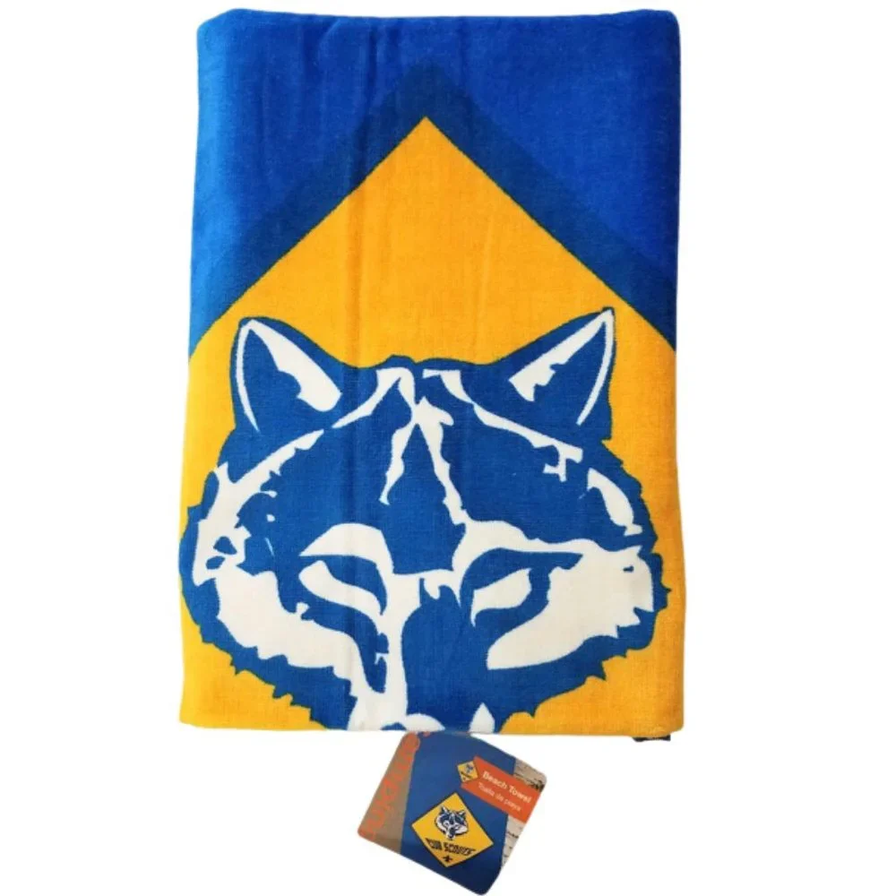 CUB SCOUTS Boy Scouts of America - Blue Camp Beach Pool Bath Towel - New